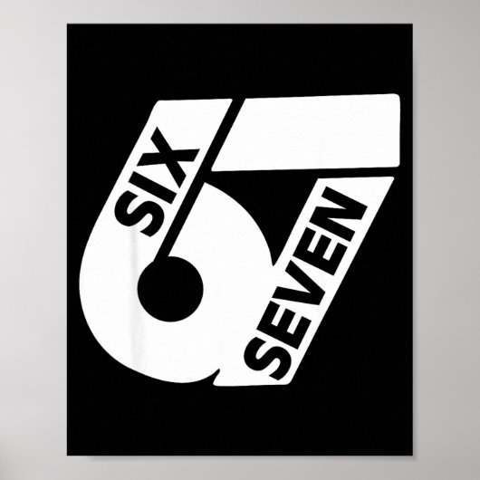 Funny Six Seven 6 7 Meme Gen Alpha 6 7 Meme School Poster (Voorkant)