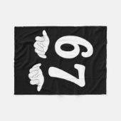 Funny Six Seven 6 7 Meme Gen Alpha Slang 67 Hands  Fleece Deken (Voorkant (Horizontaal))