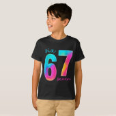 Funny Six Seven 6 7 Meme Gen Alpha Slang 67 Kids  T-shirt (Voorkant volledig)
