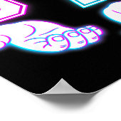 Funny Six Seven 6 7 Meme Gen Alpha Slang 6 7 Glowi Poster (Hoek)