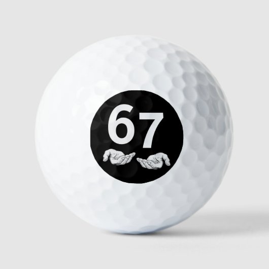 Funny Six Seven 6 7 Meme Gen Alpha Slang 6 7 Hands Golfballen (Voorkant)