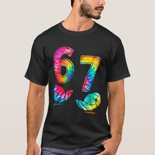 Funny Six Seven 6 7 Meme Gen Alpha Slang 6 7 Hands T-shirt (Voorkant)