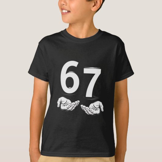 Funny Six Seven 6 7 Meme Gen Alpha Slang 6 7 Hands T-shirt (Voorkant)