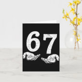 Funny Six Seven 6 7 Meme Gen Alpha Slang 6 7 Meme  Kaart (Gele Bloem)