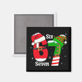 Funny Six Seven 6 7 Meme Gen Alpha Slang Santa Elf Magneet (Voorkant / Achterkant)