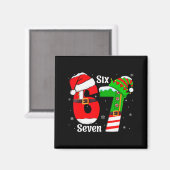 Funny Six Seven 6 7 Meme Gen Alpha Slang Santa Elf Magneet (Voorkant / Achterkant)