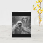 Funny Six Seven 6 7 Meme Gen Z Alpha Slang Yeti Se Kaart (Gele Bloem)