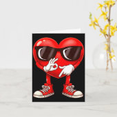 Funny Six Seven 6 7 Meme Heart Valentines Day Men  Kaart (Gele Bloem)