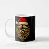 Funny Six Seven 6 7 Meme Santa Beard Christmas Men Koffiemok (Links)