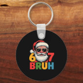 Funny Six Seven 6 7 Meme Santa Christmas Men Boys  Sleutelhanger (Voorkant)