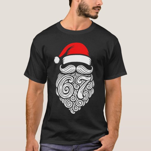 Funny Six Seven 6 7 Meme Santa Christmas Shirt Men (Voorkant)
