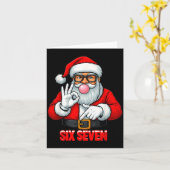 Funny Six Seven 6 7 Meme Santa Christmas Shirt Men Kaart (Gele Bloem)