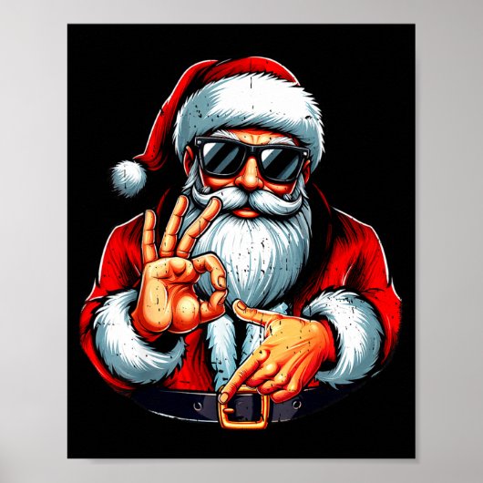 Funny Six Seven 6 7 Meme Santa Christmas Shirt Men Poster (Voorkant)