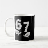 Funny Six Seven 6 7 Meme Shirt 6 7 Hands  Koffiemok (Links)