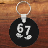 Funny Six Seven 6 7 Meme Shirt 6 7 Hands Sleutelhanger (Voorkant)