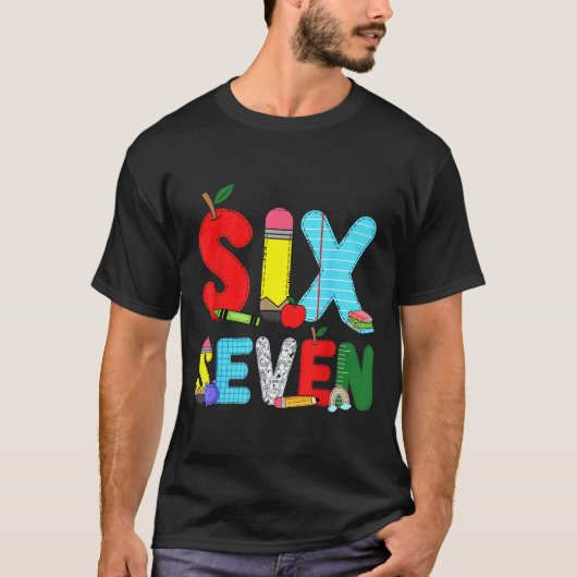 Funny Six Seven 6 7 Meme Shirts Teacher Kids 67 Da (Voorkant)