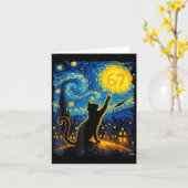 Funny Six Seven 6 7 Meme Starry Night Van Gogh Bla Kaart (Gele Bloem)