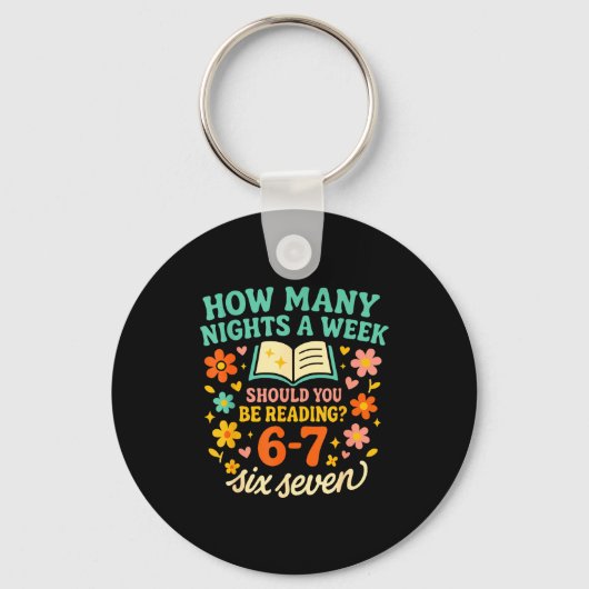 Funny Six Seven 6 7 Meme Teacher Design For Men Wo Sleutelhanger (Voorkant)
