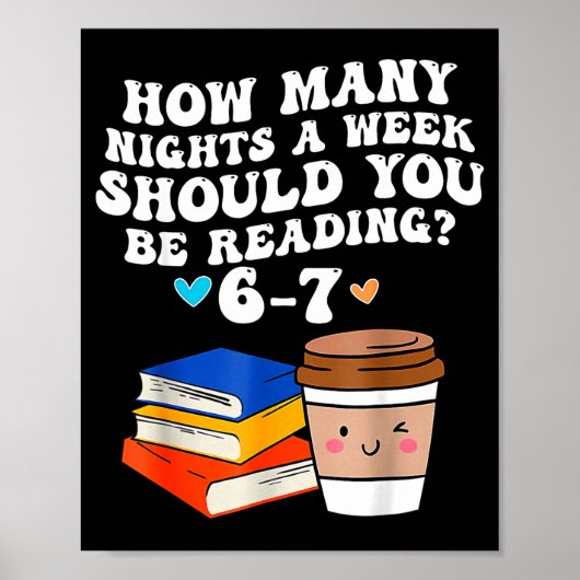 Funny Six Seven 6 7 Meme Teacher Reading 6-7 67 St Poster (Voorkant)