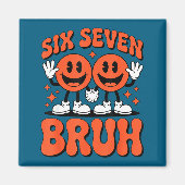 Funny Six Seven 6 7 Meme Valentine Hearts Valentin Magneet (Voorkant)