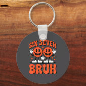 Funny Six Seven 6 7 Meme Valentine Hearts Valentin Sleutelhanger (Voorkant)