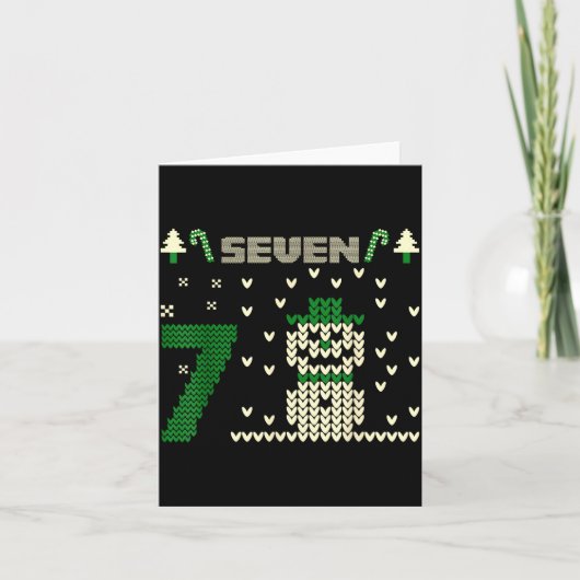 Funny Six Seven 6 7 Ugly Christmas Sweaters For Co Kaart (Voorkant)