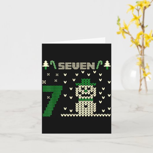 Funny Six Seven 6 7 Ugly Christmas Sweaters For Co Kaart (Gele Bloem)