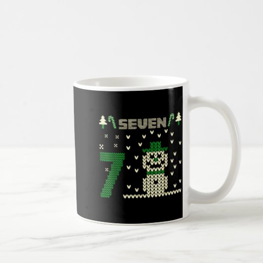 Funny Six Seven 6 7 Ugly Christmas Sweaters For Co Koffiemok (Rechts)