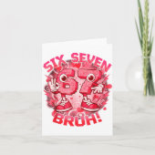 Funny Six Seven Bruh 67 Brainrot Meme Valentine's  Kaart (Voorkant)