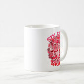 Funny Six Seven Bruh 67 Brainrot Meme Valentine's  Koffiemok (Voorkant rechts)