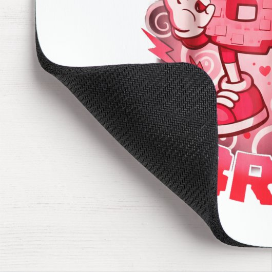 Funny Six Seven Bruh 67 Brainrot Meme Valentine's  Muismat (Hoek)