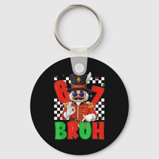 Funny Six Seven Bruh 67 Christmas Nutcracker Men W Sleutelhanger (Voorkant)