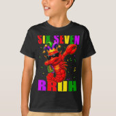 Funny Six Seven Bruh Mardi Gras 6 7 Meme Crawfish  T-shirt (Voorkant)