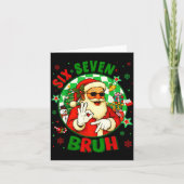 Funny Six Seven Bruh Santa Meme 67 Christmas Boy G Kaart (Voorkant)