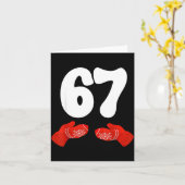 Funny Six Seven Christmas Pajamas Meme Gen Alpha 6 Kaart (Gele Bloem)