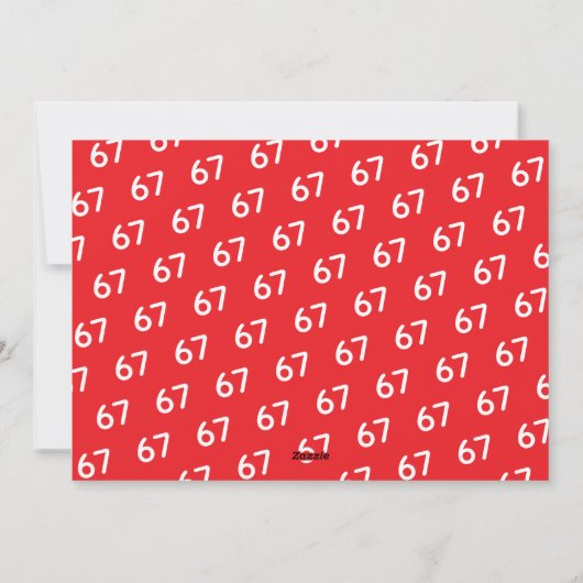 Funny SIX-SEVEN Family Photo Christmas Feestdagenkaart (Achterkant)