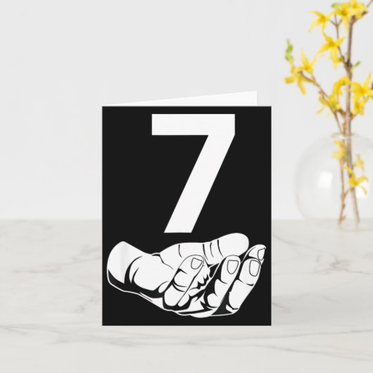 Funny Six Seven Gen Alpha Slang Meme 6 7 Matching Kaart (Gele Bloem)