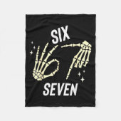 Funny Six Seven Gen Alpha Slang Meme 6 7 Skeleton  Fleece Deken (Voorkant)