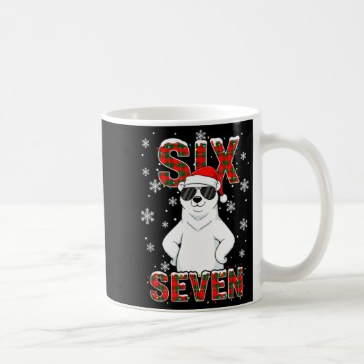 Funny Six Seven Lar Bear Christmas 67 Santa Hat Wi Koffiemok (Rechts)