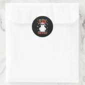 Funny Six Seven Lar Bear Christmas 67 Santa Hat Wi Ronde Sticker (Tas)