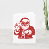 Funny Six Seven Meme 67 Christmas Brainrot Santa C Kaart (Voorkant)