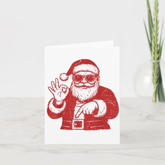 Funny Six Seven Meme 67 Christmas Brainrot Santa C Kaart (Voorkant)
