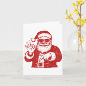 Funny Six Seven Meme 67 Christmas Brainrot Santa C Kaart (Gele Bloem)