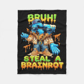 Funny Six Seven Meme - Bruh Steal A Brainrot - Fun Fleece Deken (Voorkant)