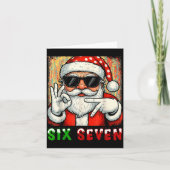 Funny Six Seven Meme Christmas Cool Santa Saying 6 Kaart (Voorkant)