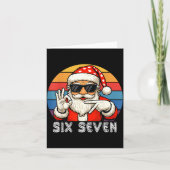 Funny Six Seven Meme Christmas Cool Santa Saying 6 Kaart (Voorkant)