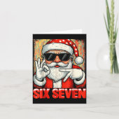 Funny Six Seven Meme Christmas Cool Santa Saying 6 Kaart (Voorkant)