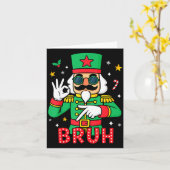 Funny Six Seven Meme Christmas Nutcracker Bruh Men Kaart (Gele Bloem)