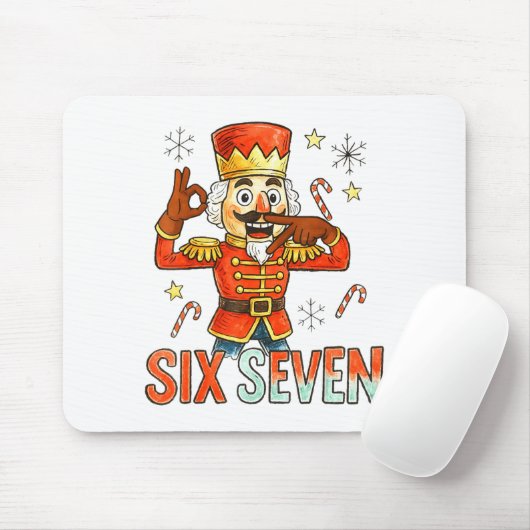 Funny Six Seven Meme Christmas Nutcracker Men Wome Muismat (Met muis)