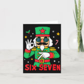 Funny Six Seven Meme Christmas Nutcracker Saying 6 Kaart (Voorkant)